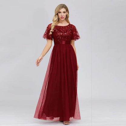 2025 sequined dress popular autumn new Popularan, 2025n and Korean version catwalk banquet evening dress factory supply