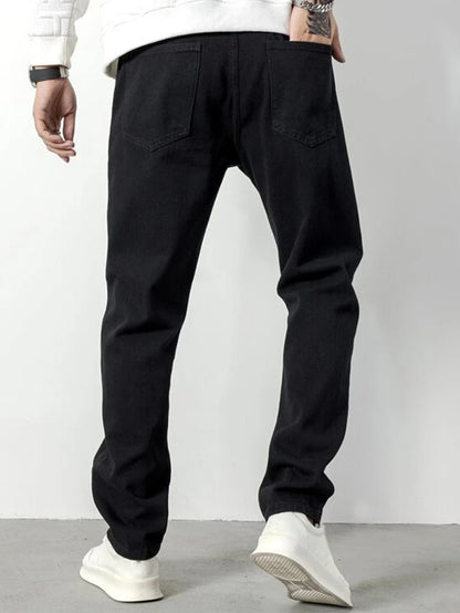 2025 2025 Express New Denim Men's Pants Cross-border Hot Trade Straight Trend Black Slim Jeans Men