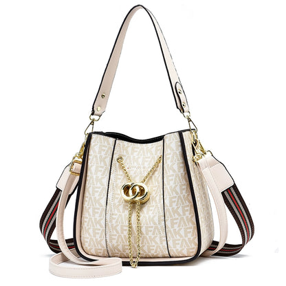 Bag women  new fashion high texture large capacity portable bucket bag versatile Internet celebrity shoulder messenger bag tide