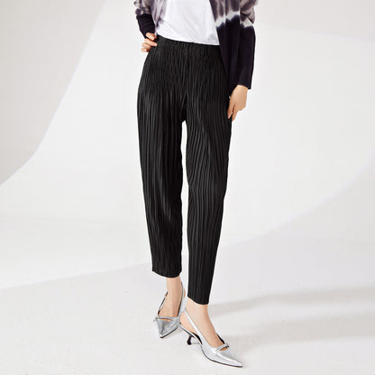 2025 counter basic hot-selling radish pants Harlan pants women's elastic waist loose fashion versatile nine-point casual pants
