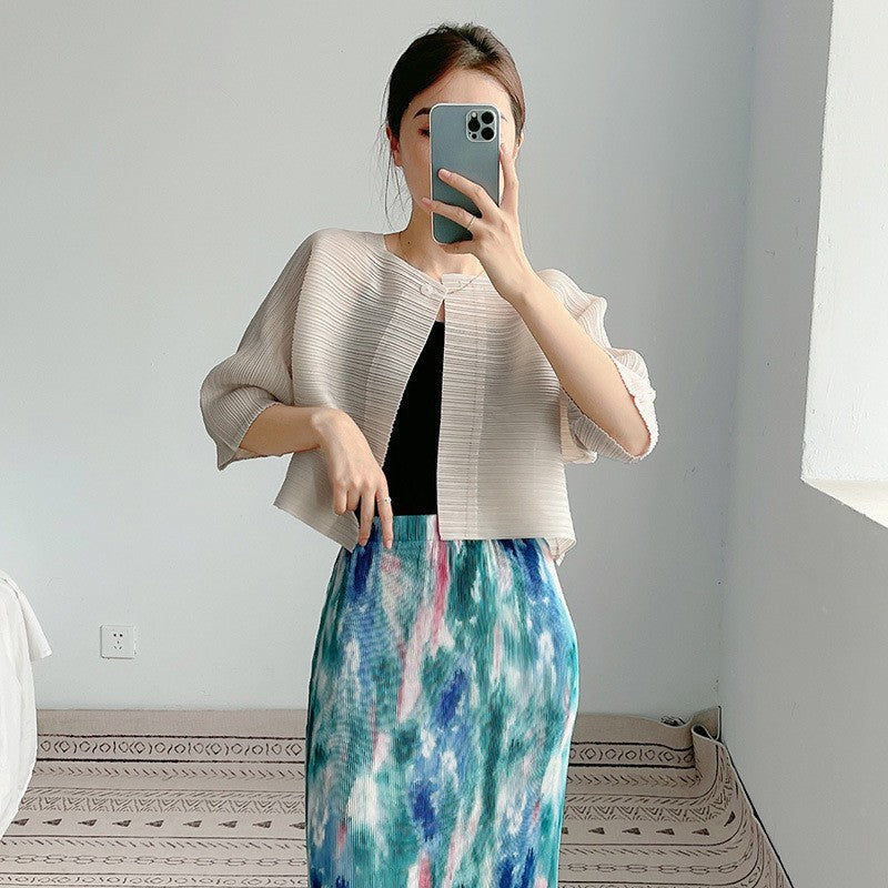 2025 Change the style, change the size, OEM customization, basic cardigan top, women's outer and women's versatile shawl short coat spring