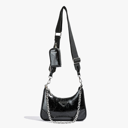 Hobo armpit bag popular new nylon waterproof messenger bag versatile handbag large capacity chain shoulder bag