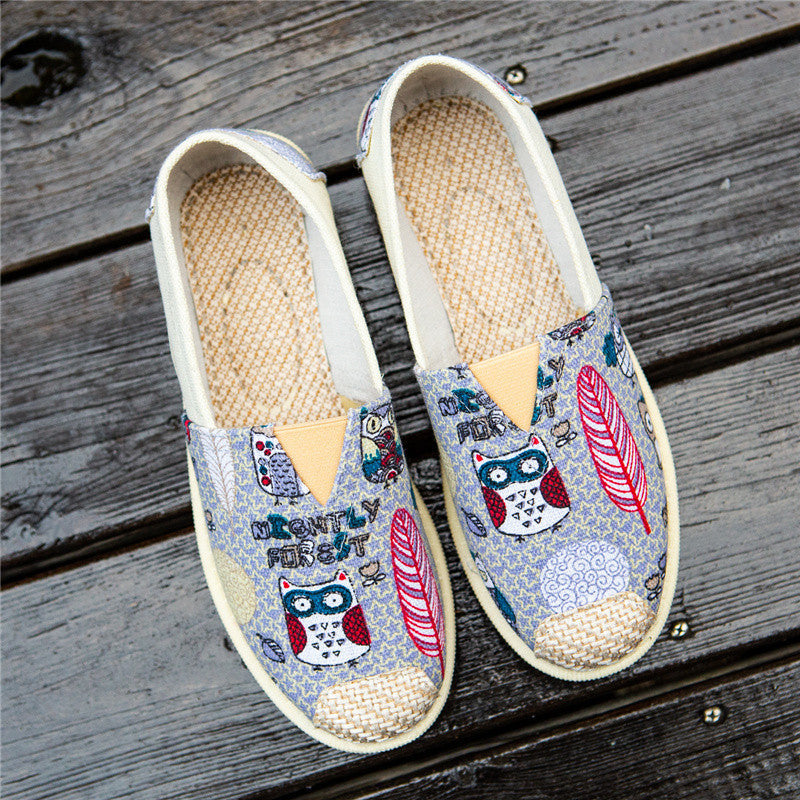 xakxx Foreign Trade Wholesale New Women's Shoes Fashion Ladies Low-Top Breathable Soft Bottom Fisherman Shoes Casual Versatile Breathable Cloth Shoes Women
