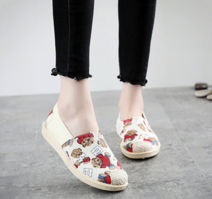xakxx Foreign Trade Wholesale New Women's Shoes Fashion Ladies Low-Top Breathable Soft Bottom Fisherman Shoes Casual Versatile Breathable Cloth Shoes Women
