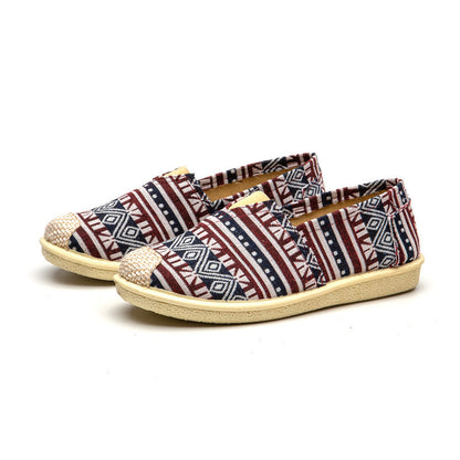 xakxx Foreign Trade Wholesale New Women's Shoes Fashion Ladies Low-Top Breathable Soft Bottom Fisherman Shoes Casual Versatile Breathable Cloth Shoes Women