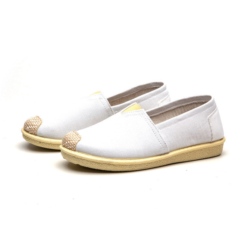 xakxx Foreign Trade Wholesale New Women's Shoes Fashion Ladies Low-Top Breathable Soft Bottom Fisherman Shoes Casual Versatile Breathable Cloth Shoes Women