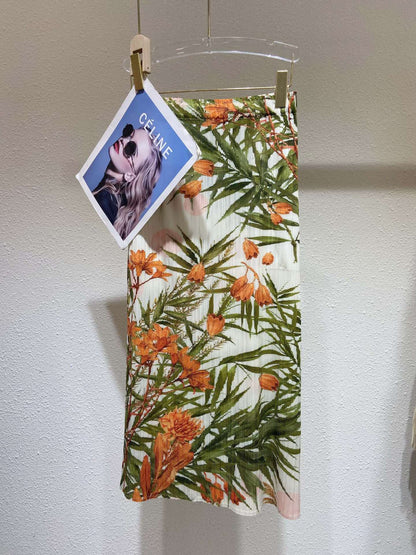 2025 Folded skirt women's hip skirt summer new Xiaohongshu hot sale retro Mizhai straight skirt