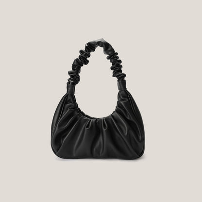 XAKXX 2025 Folded bag female popular this year solid color messenger cloud bag Internet celebrity fashion armpit bag portable baguette dumpling bag