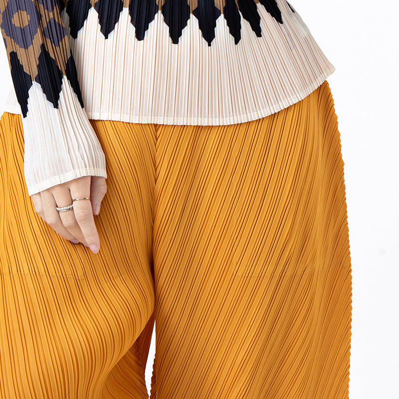 2025 Harlan pants women's loose fashion high-end design sense niche spring and summer women's new casual pleated pants children