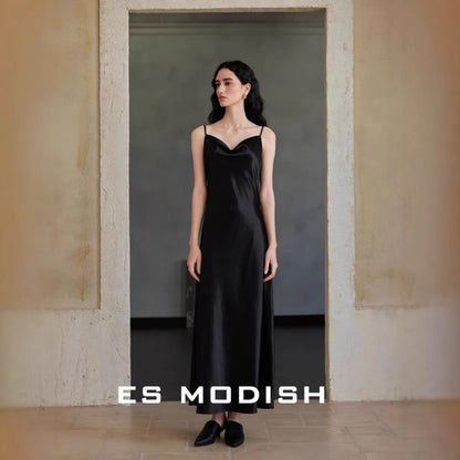 2025 ES MODISH Spring New Product Muse Preferred Suspender Skirt  Texture High Waist Inner Suspender Dress