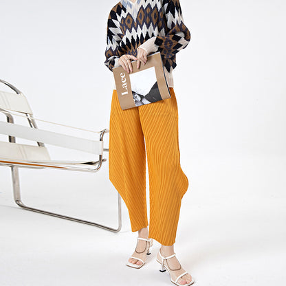 2025 Harlan pants women's loose fashion high-end design sense niche spring and summer women's new casual pleated pants children