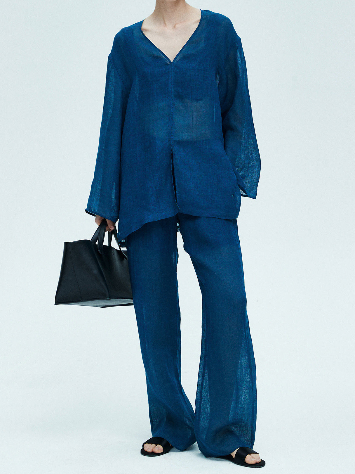 2025 spring/summer suit, ramie top and pants