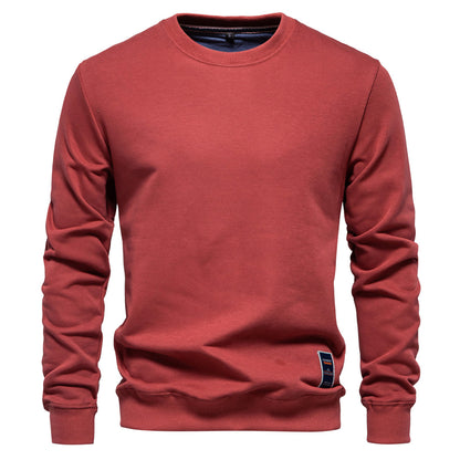 XAKXX 2025 popular autumn new Popularan size casual sweater Popular trade men's loose solid color round neck pullover trendy men's pullover