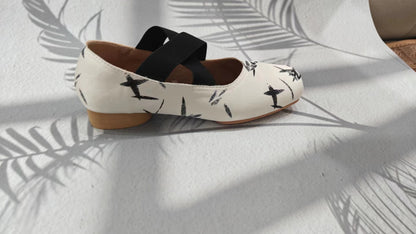 2025 Sheepskin version~ Trendy national style new Chinese style high texture square head versatile  commuter ol thick heel ballet single shoes women