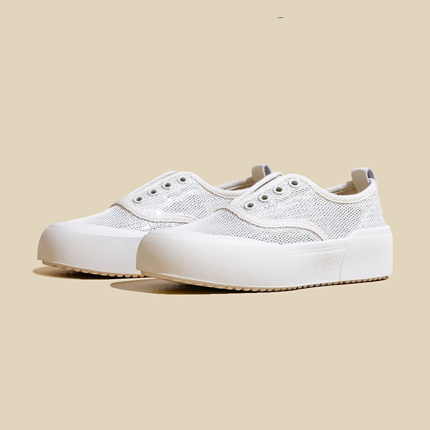 xakxx Summer New Fashion Women's Slip-on Lazy Casual Sneakers Versatile Breathable Thin Mesh Canvas Shoes