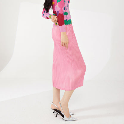 2025 skirt spring women's small Shenzhen Nanyou women's clothing wholesale high-end split fork medium and long hip skirt
