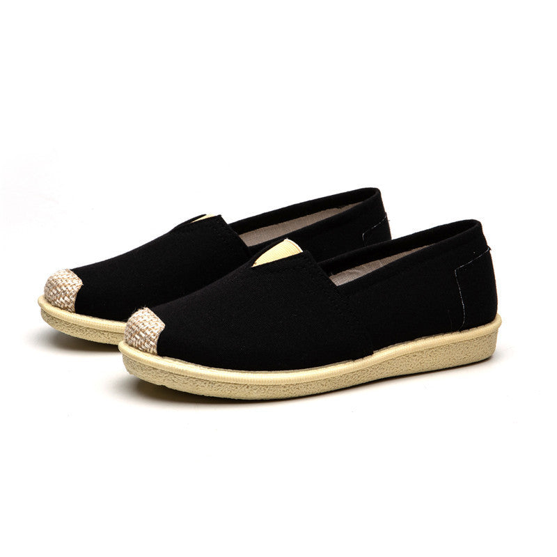 xakxx Foreign Trade Wholesale New Women's Shoes Fashion Ladies Low-Top Breathable Soft Bottom Fisherman Shoes Casual Versatile Breathable Cloth Shoes Women