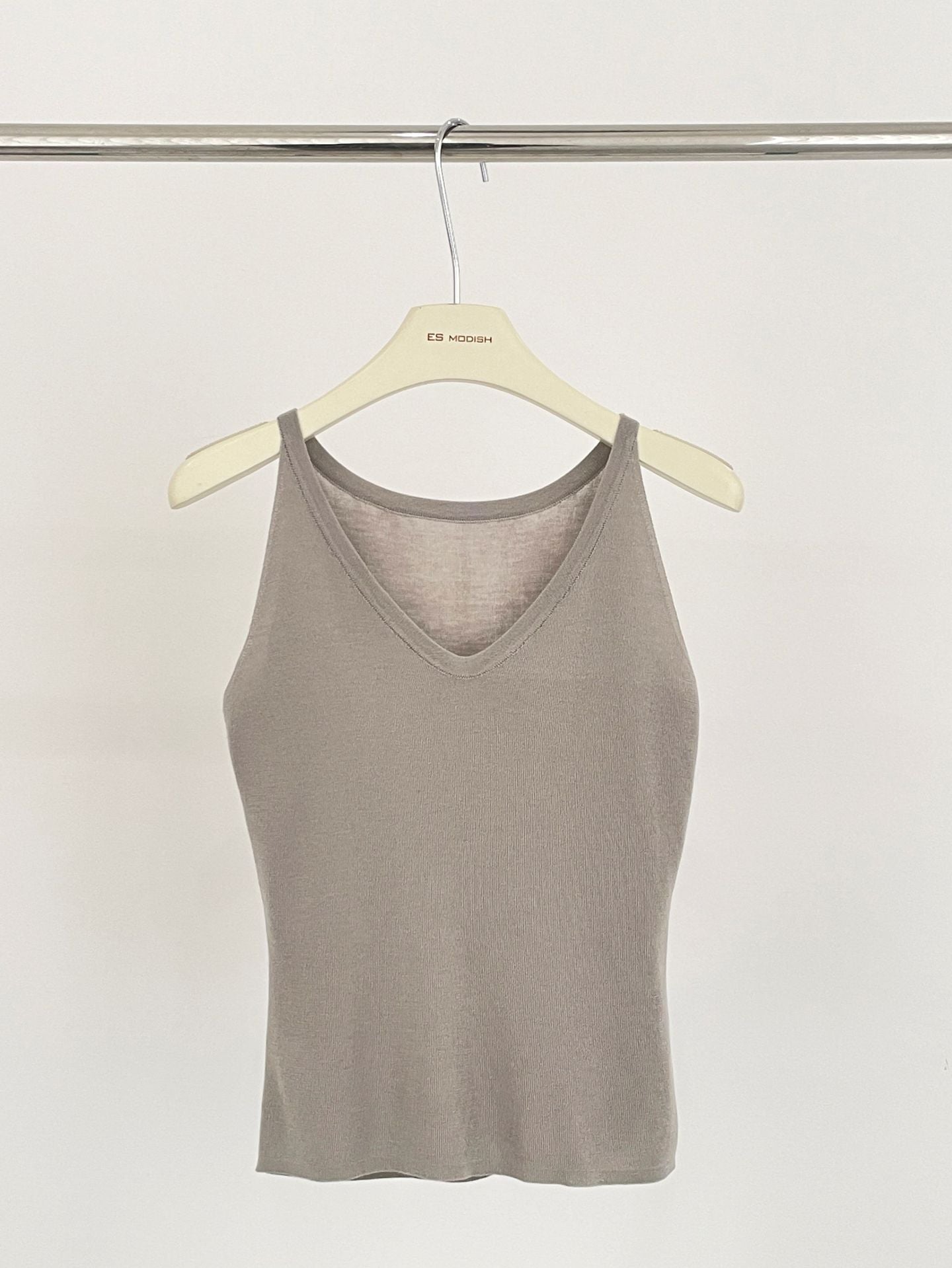 2025 ES MODISH spring new product basic versatile slim V-neck sling vest top with Tencel small vest inside