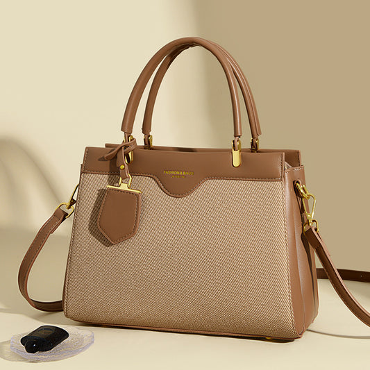 Bag popular autumn new canvas surface handbag light luxury high-end women's bag practical versatile shoulder bag