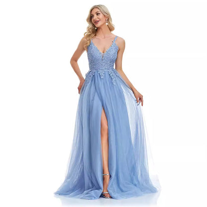 2025 supply popular autumn new Popular trade dress sexy backless dignified atmospheric long evening dress
