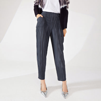 2025 counter basic hot-selling radish pants Harlan pants women's elastic waist loose fashion versatile nine-point casual pants