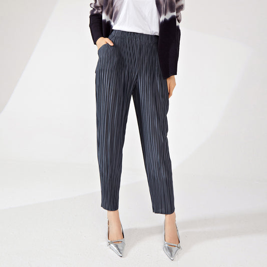 2025 counter basic hot-selling radish pants Harlan pants women's elastic waist loose fashion versatile nine-point casual pants