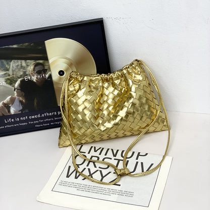 XAKXX Woven women's bag popular new dumpling bag female crossbody niche design lucky bag bag cloud bag one shoulder diagonal span bag tide
