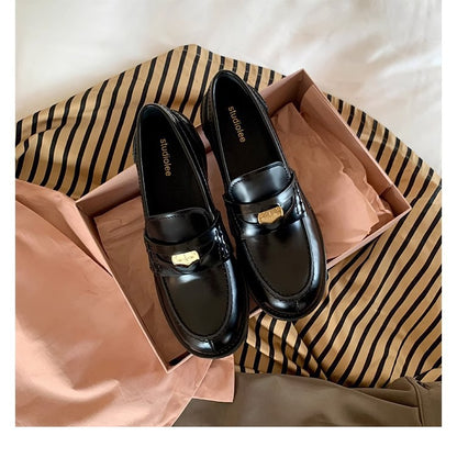 2025 Cowhide version~ Xingshengda shoes miu's small gold coins, genuine leather suede one-pedal loafers, women's small leather shoes autumn