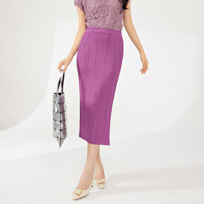 2025 skirt spring women's small Shenzhen Nanyou women's clothing wholesale high-end split fork medium and long hip skirt