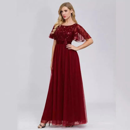 2025 sequined dress popular autumn new Popularan, 2025n and Korean version catwalk banquet evening dress factory supply
