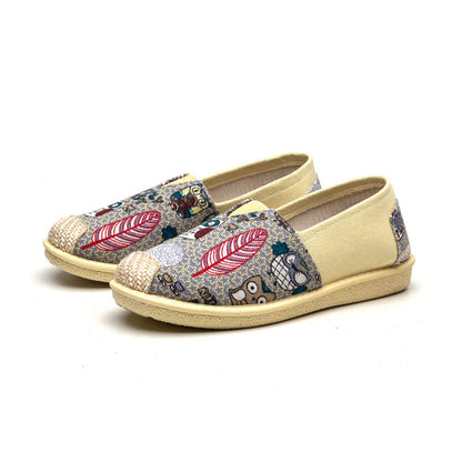 xakxx Foreign Trade Wholesale New Women's Shoes Fashion Ladies Low-Top Breathable Soft Bottom Fisherman Shoes Casual Versatile Breathable Cloth Shoes Women