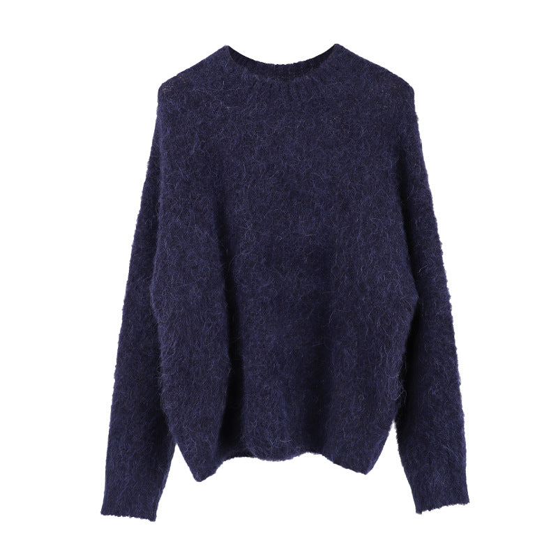 2025  camel wool soft waxy pullover sweater popular winter new Korean version minimalist long-sleeved top women's M9253A