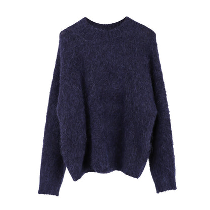 2025  camel wool soft waxy pullover sweater popular winter new Korean version minimalist long-sleeved top women's M9253A