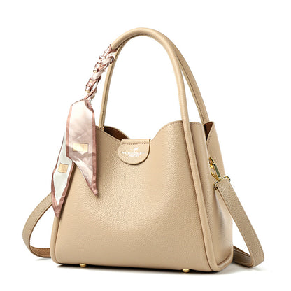 Bag Women's popular Autumn New High-end Trend Silk Scarf Handbag Korean Commuter Versatile Popular Bucket Bag