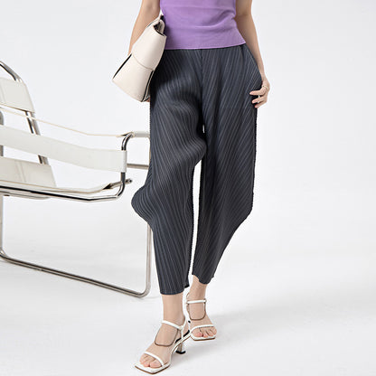 2025 Harlan pants women's loose fashion high-end design sense niche spring and summer women's new casual pleated pants children