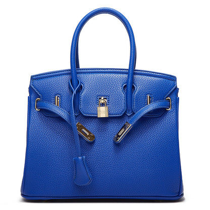 2025 Popularan beautiful women's bag fashion classic lychee pattern women's bag new portable platinum bag portable shoulder bag oblique span bag