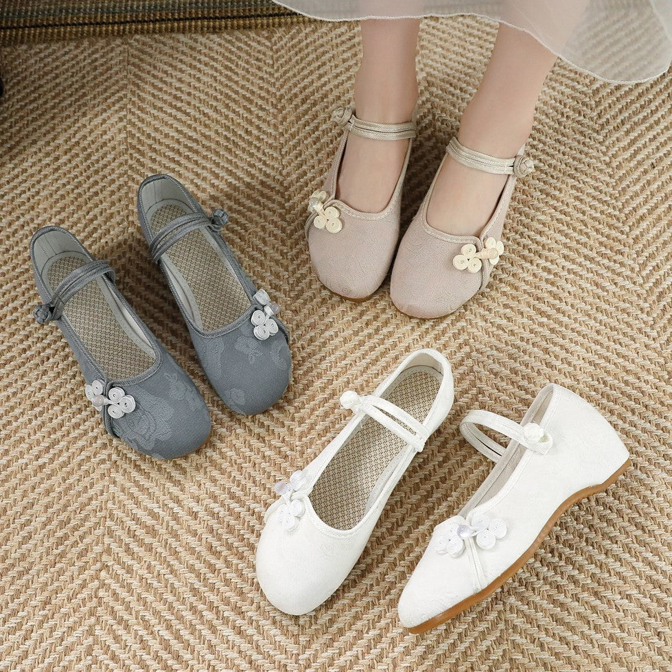 xakxx The Han-Style Clothing Shoes Women's Spring and Summer Old Beijing Cloth Shoes Wedge Zen Embroidered Shoes Low Heel Ethnic Style Tea Artist Work Shoes