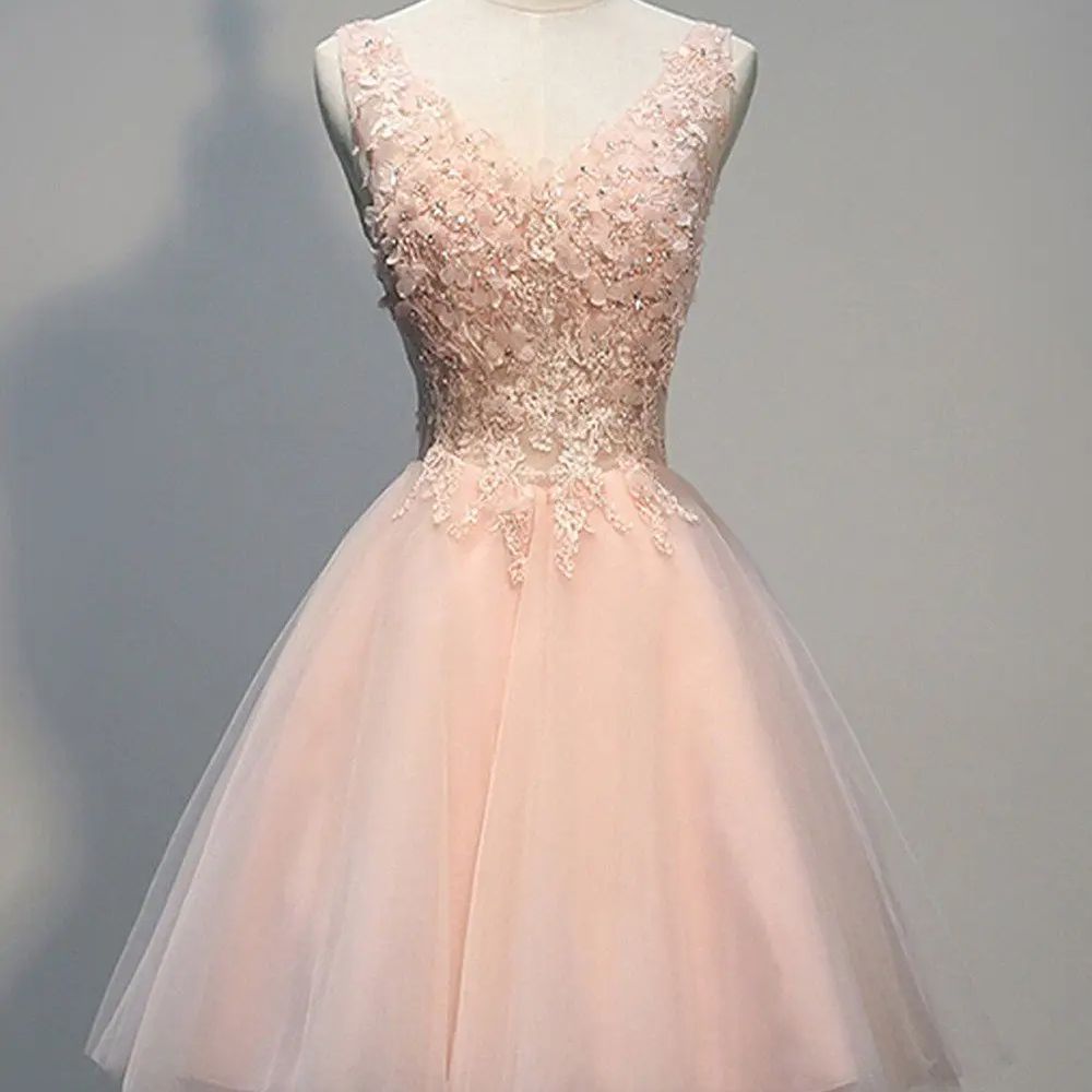 2025 Short evening dress popular new v-neck celebrity party birthday party fairy, small dress factory supply