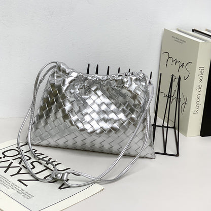 XAKXX Woven women's bag popular new dumpling bag female crossbody niche design lucky bag bag cloud bag one shoulder diagonal span bag tide