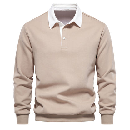 XAKXX 2025 popular New Autumn Long Sleeve Polo Neck Sweater Trend Popularan Size Hot Trade Men's Sweater High-quality Casual Versatile Men