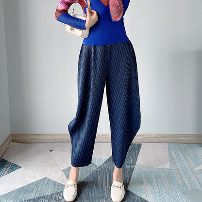 2025 Harlan pants women's loose fashion high-end design sense niche spring and summer women's new casual pleated pants children