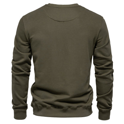 XAKXX 2025 popular autumn new Popularan size casual sweater Popular trade men's loose solid color round neck pullover trendy men's pullover
