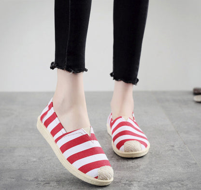xakxx Foreign Trade Wholesale New Women's Shoes Fashion Ladies Low-Top Breathable Soft Bottom Fisherman Shoes Casual Versatile Breathable Cloth Shoes Women