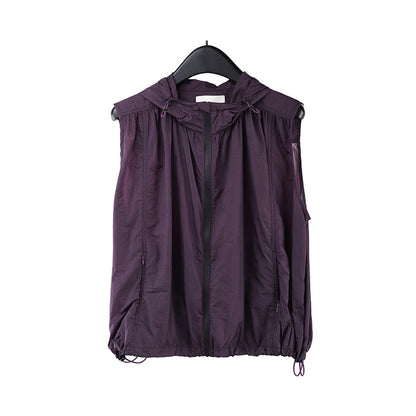 2025  hooded sleeveless vest sunscreen shirt 2025 summer new sports and leisure vest top T291