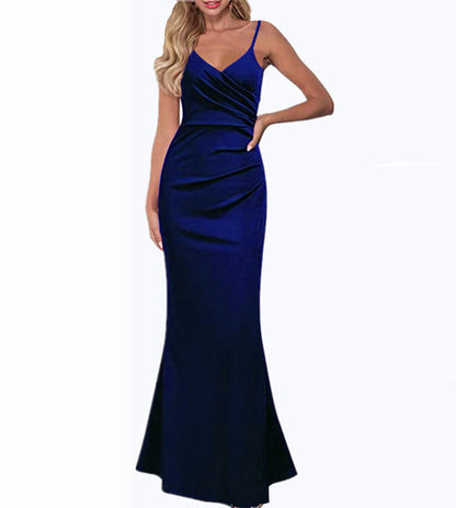 XAKXX  2025 evening dresses can be worn in all seasons, simple sleeveless suspender dresses, slim and slim, light and familiar Internet celebrity dresses