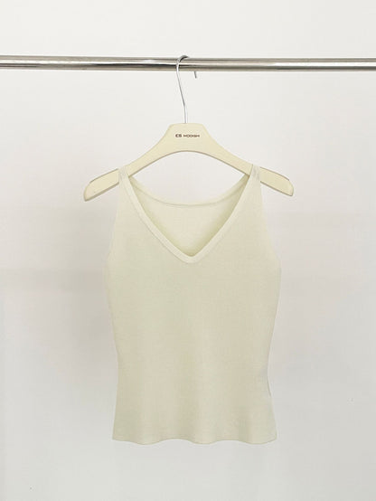 2025 ES MODISH spring new product basic versatile slim V-neck sling vest top with Tencel small vest inside