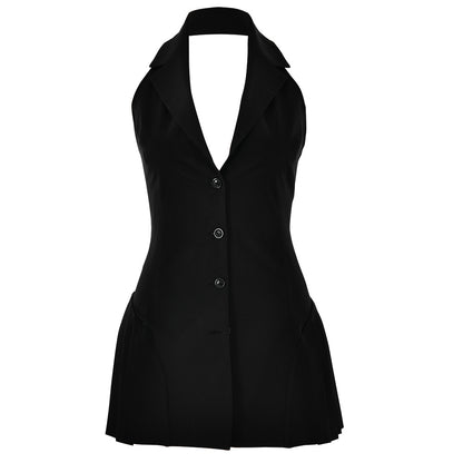 2025 Popular trade New hot-selling new products, sexy and fashionable slim-fitting V-neck neck dress backless sleeveless hip-wrapped skirt