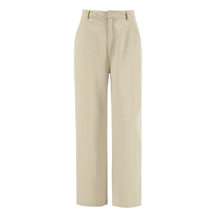XAKXX Autumn and winter fashion casual khaki pure cotton loose classic retro overalls  2025 versatile wide-footed pants women