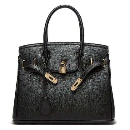2025 Popularan beautiful women's bag fashion classic lychee pattern women's bag new portable platinum bag portable shoulder bag oblique span bag