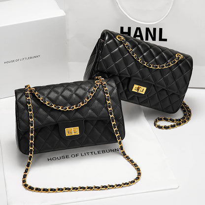2025 Xiaoxiangfeng Caviar Rhombus Bag popular New Crossbody Chain Bag Underarm Women's Bag Fashion Versatile Shoulder Bag